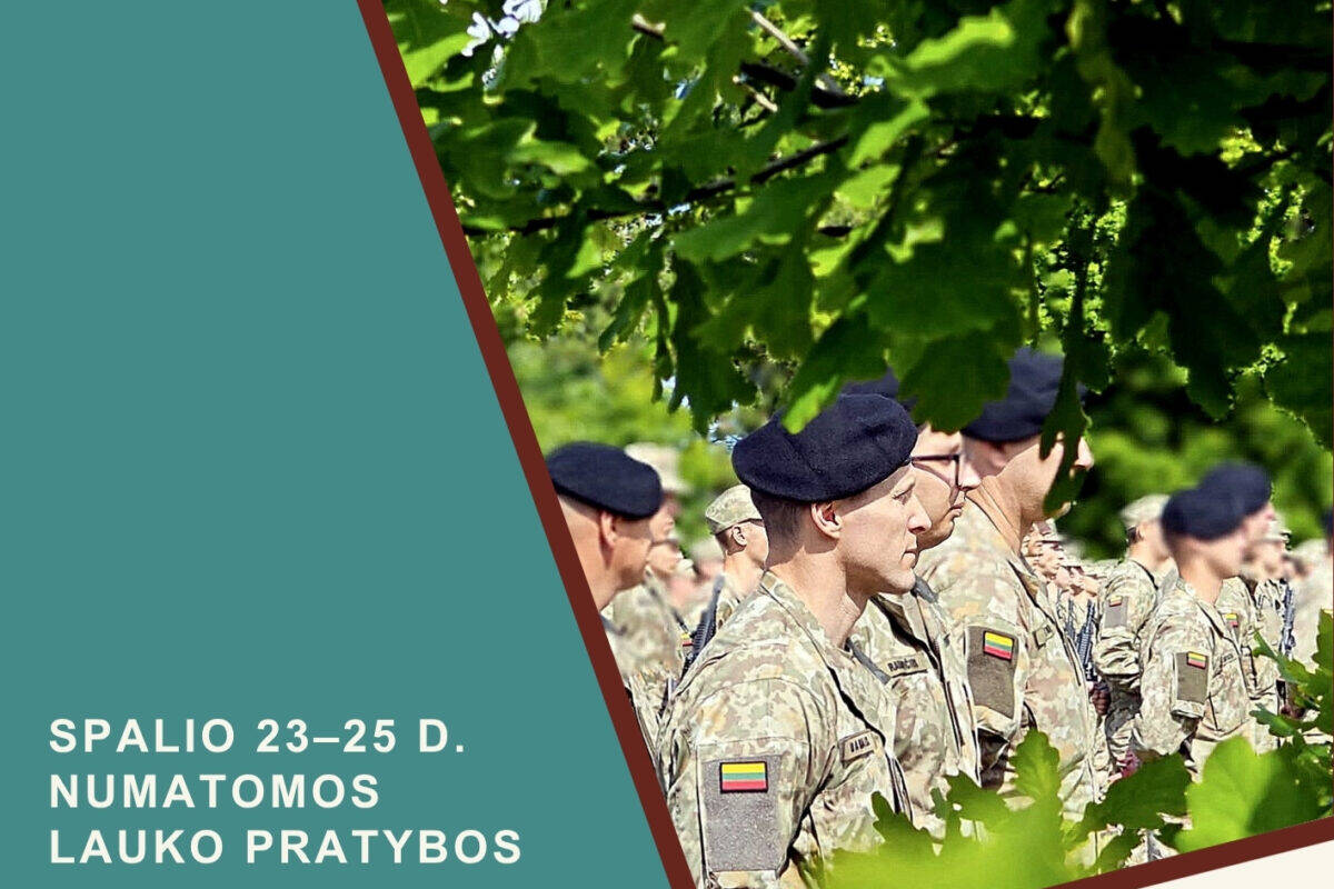 Spalio 23-25 dienomis numatomos karinės pratybos