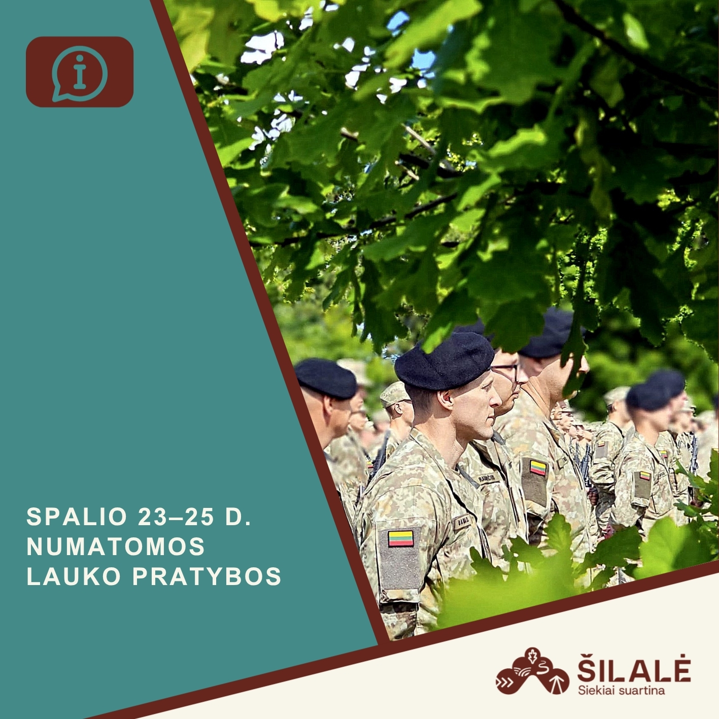 Spalio 23-25 dienomis numatomos karinės pratybos